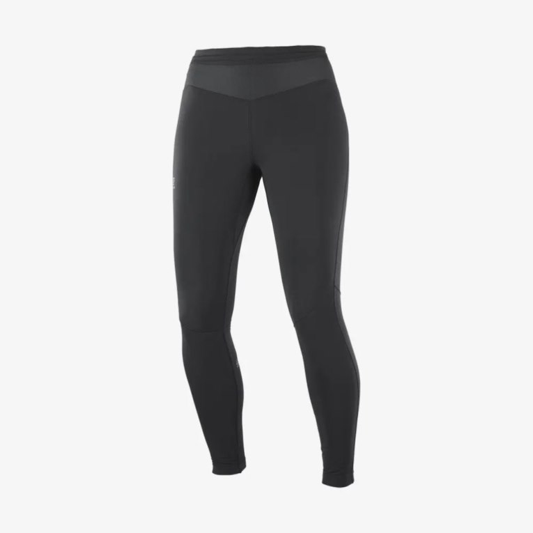 Black Salomon Xa Warm Women's Running Tights | PH 64309I